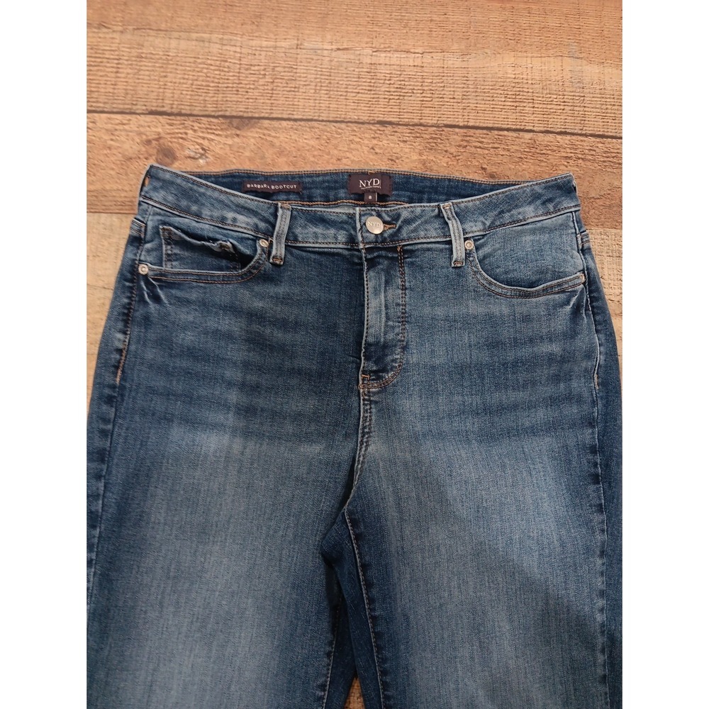 NYDJ Barbara Bootcut Blue Stretch Lift Tuck Jeans Womens Sz 8 Denim 2612